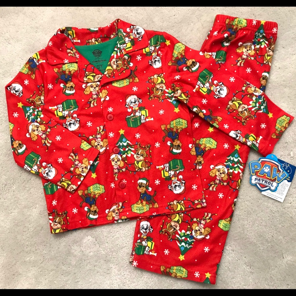 🔥24HourSale🔥PAW PATROL Flannel Holiday PJ’s